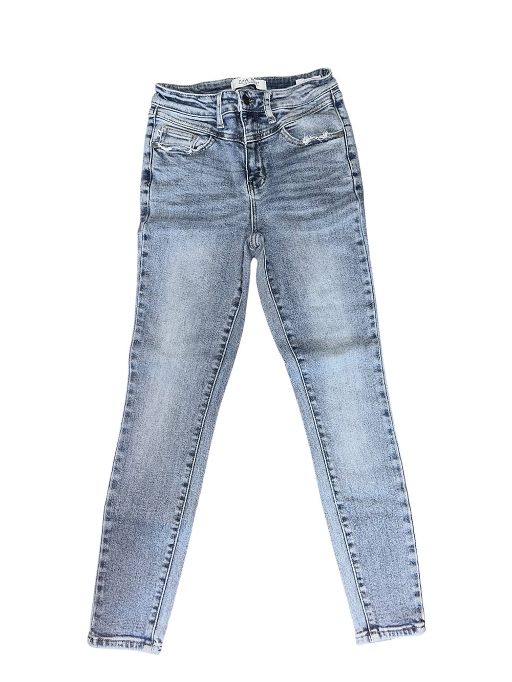 Judy Blue Women’s Size 3/26 Light Wash Skinny Jeans Distressed Pockets